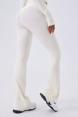 Women High-Waisted Flared Sculpting Yoga Leggings