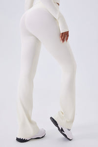 Women High-Waisted Flared Sculpting Yoga Leggings
