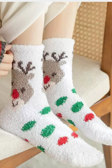 Women's Christmas Gift Fuzzy Plush Soft Mid‑Calf Socks