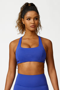 Women'S Drawstring Sports U-Neck Bra