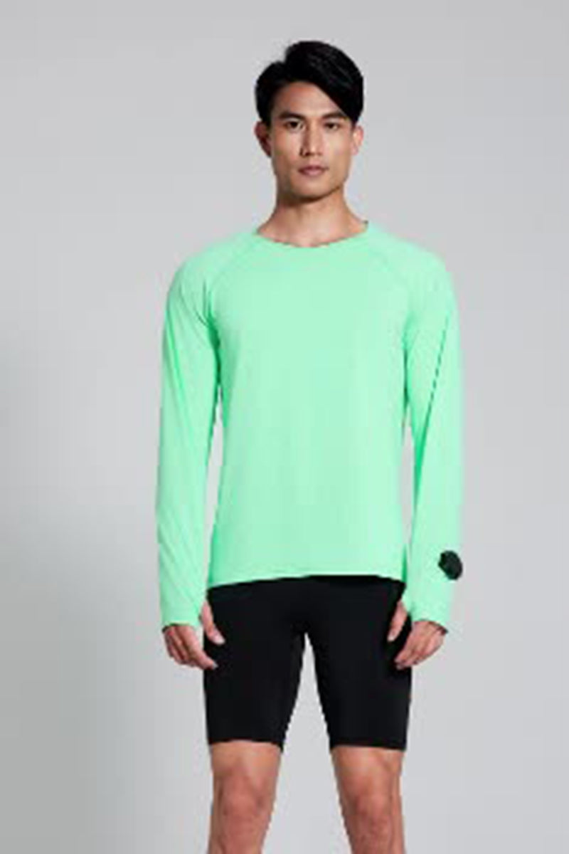 Men Round-Neck Quick-Dry Training Long Sleeve Top