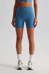 Women High Waisted Butt Lifting Seamless Naked Sensation Yoga Shorts