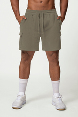 Men's Drawstring Side Pocket Solid Sports Shorts