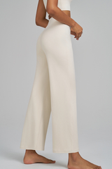 High-elastic, relaxed, wide-leg pants