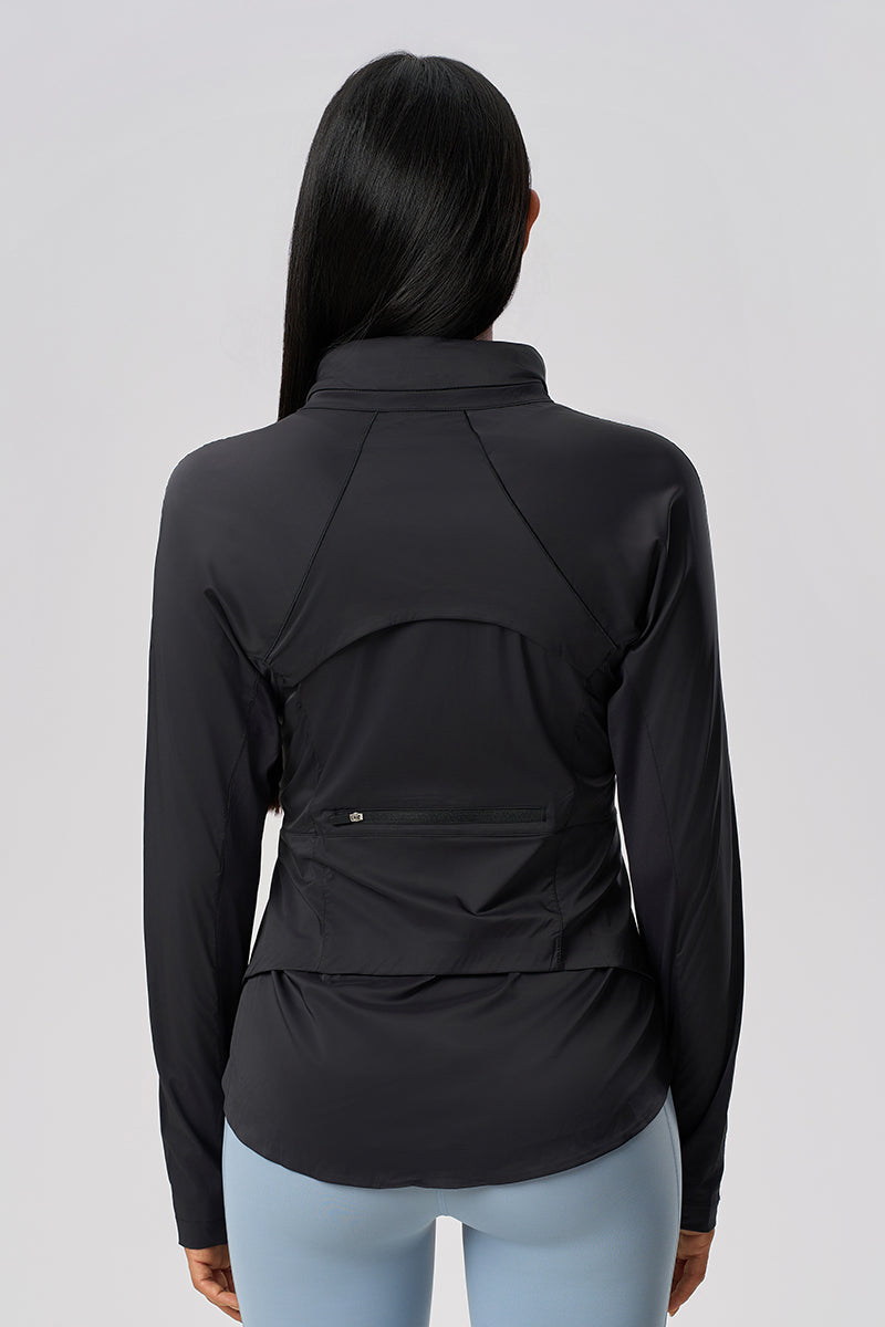 Women Cooling Uv50+ Slim-Fit Convertible Hood Outdoor Sun Protection Jacket