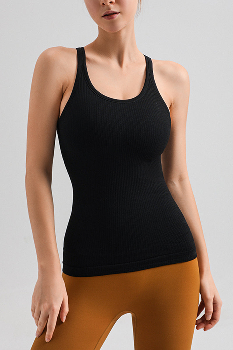 Women'S Nude High Elastic Thread Seamless Beautiful Back Vest