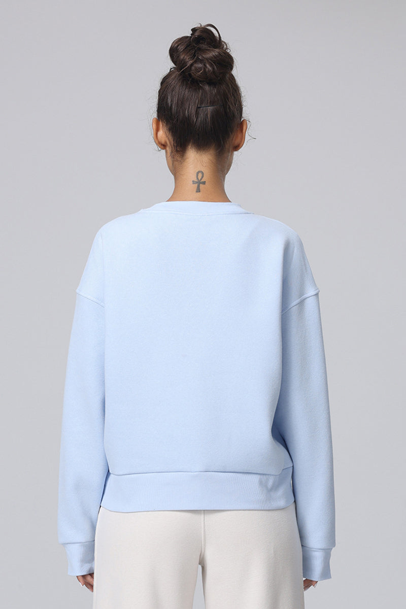 Women Brushed Round Neck Sport Top