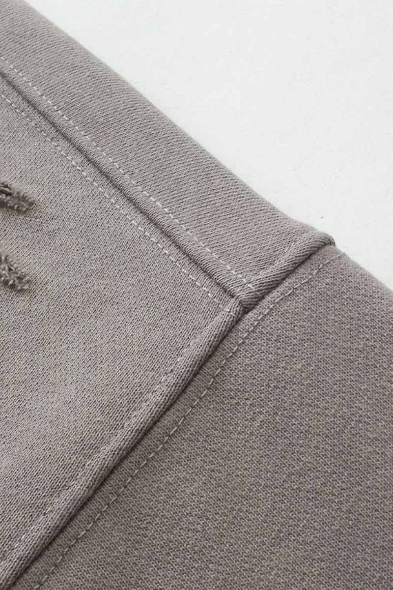 Men/Women Heavyweight Terry Ripped Sleeve Zip Hoodie