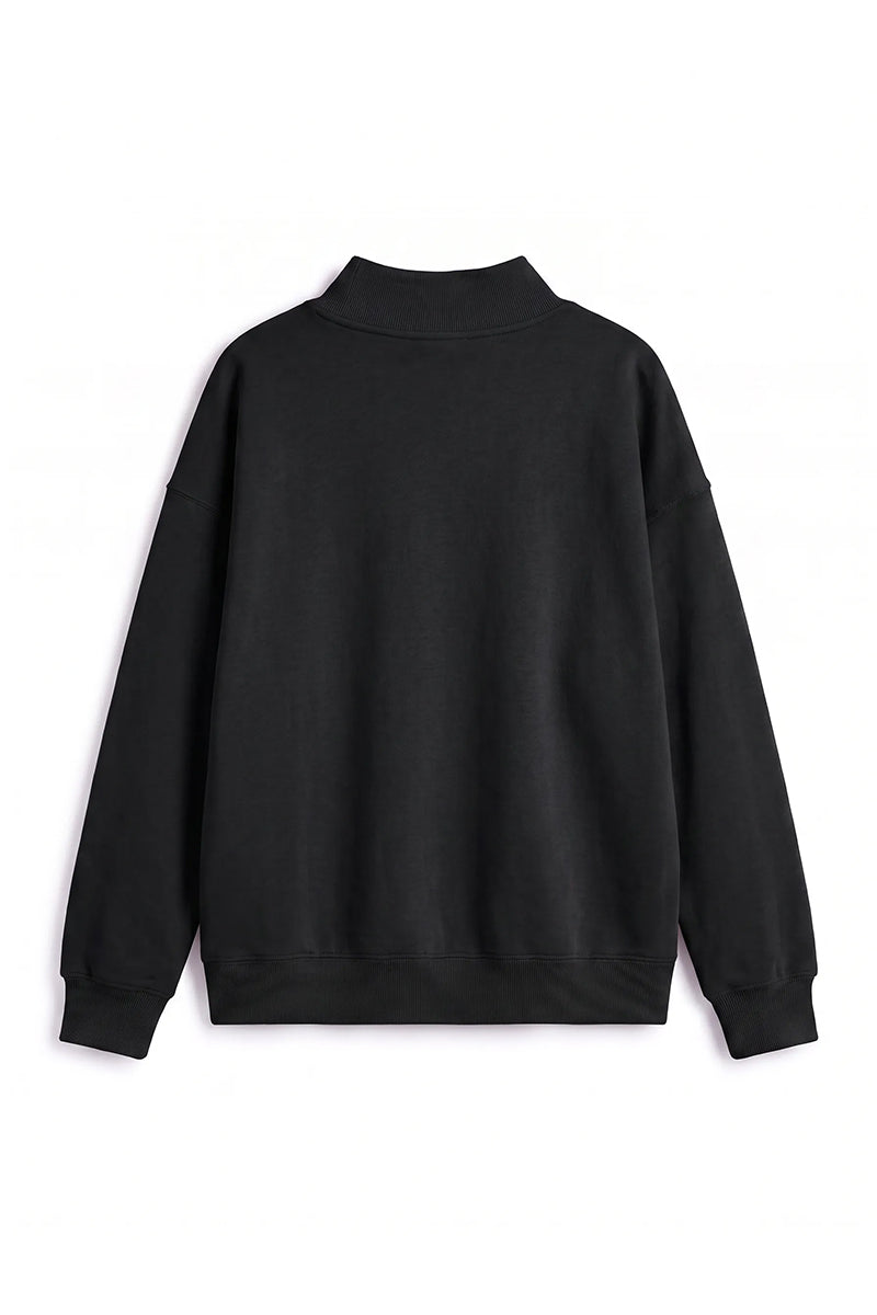 Women's Fall Fleece Mock Neck Sweatshirt with Side Neck Slit