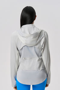 Women Cooling Uv50+ Slim-Fit Convertible Hood Outdoor Sun Protection Jacket
