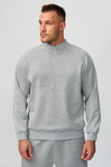 Men's Half-Zip Mock Neck Thermal Sweatshirt