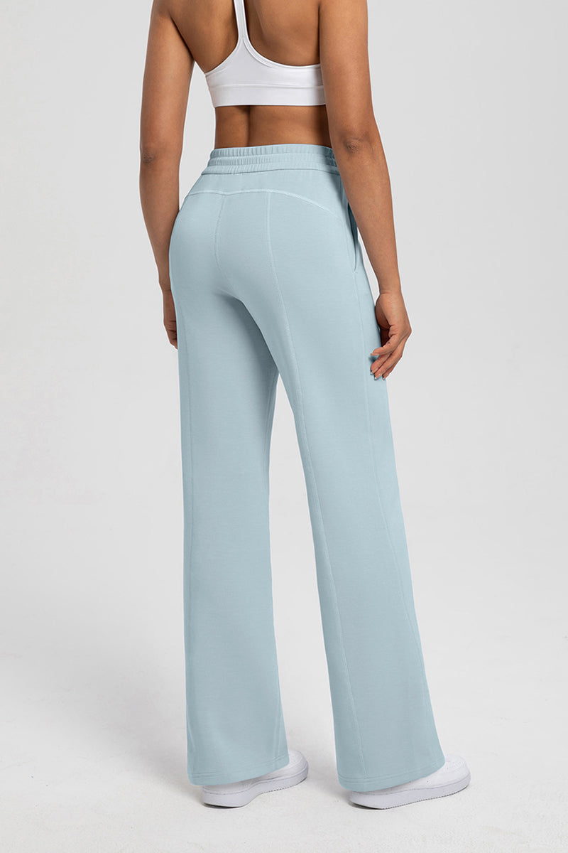 Women Modal Air Layer Loose Fit Yoga Straight Leg Pants