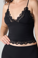 Women's V-Neck Lace Spaghetti Strap Tank Top