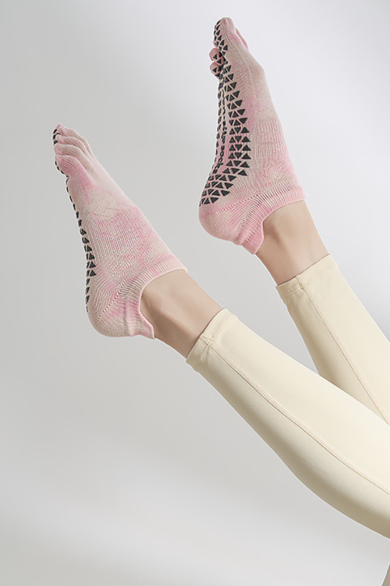 Women's Tie-Dye Yoga Grip Five-Toe Socks