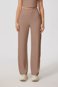 Women'S Straight-Leg High-Rise Yoga Pocket Trousers