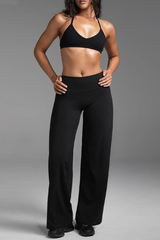 Women's Halterneck Bra And Casual Straight-Leg Pant Set