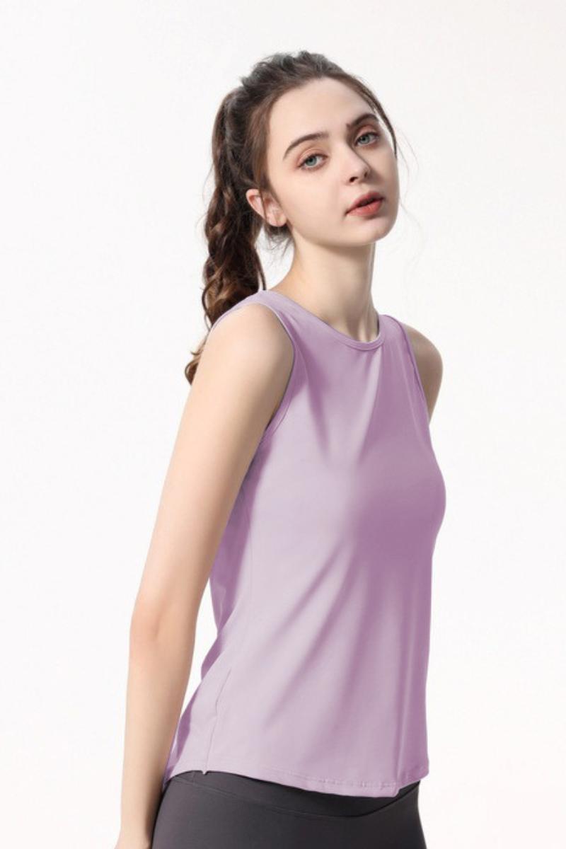 Women's Back Cutout Drawstring Workout Tank Top