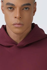 Men Heavyweight Cotton-Blend Hooded Sweatshirt