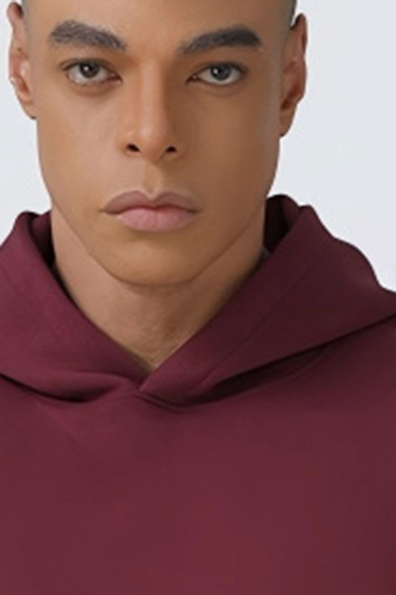 Men Heavyweight Cotton-Blend Hooded Sweatshirt