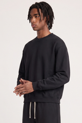Men's Fall Streetwear Boxy Mockneck Sweatshirt