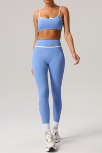 2 Pcs Set High Support Sports Bra + U-shaped waistline Yoga Sports Legging