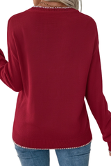 Women's Christmas Pullover Knit Sweater.