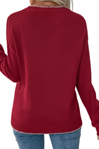 Women's Christmas Pullover Knit Sweater.