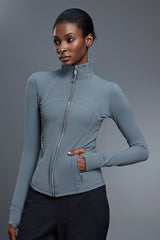 Women Slim-Fit Stretch Yoga Cycling Running Workout Jacket