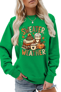 Women's Fall Cute Pumpkin Letter Print Relaxed Pullover