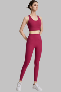 Women's Wide Strap Bra and High-Waisted Leggings 2-Piece Sets