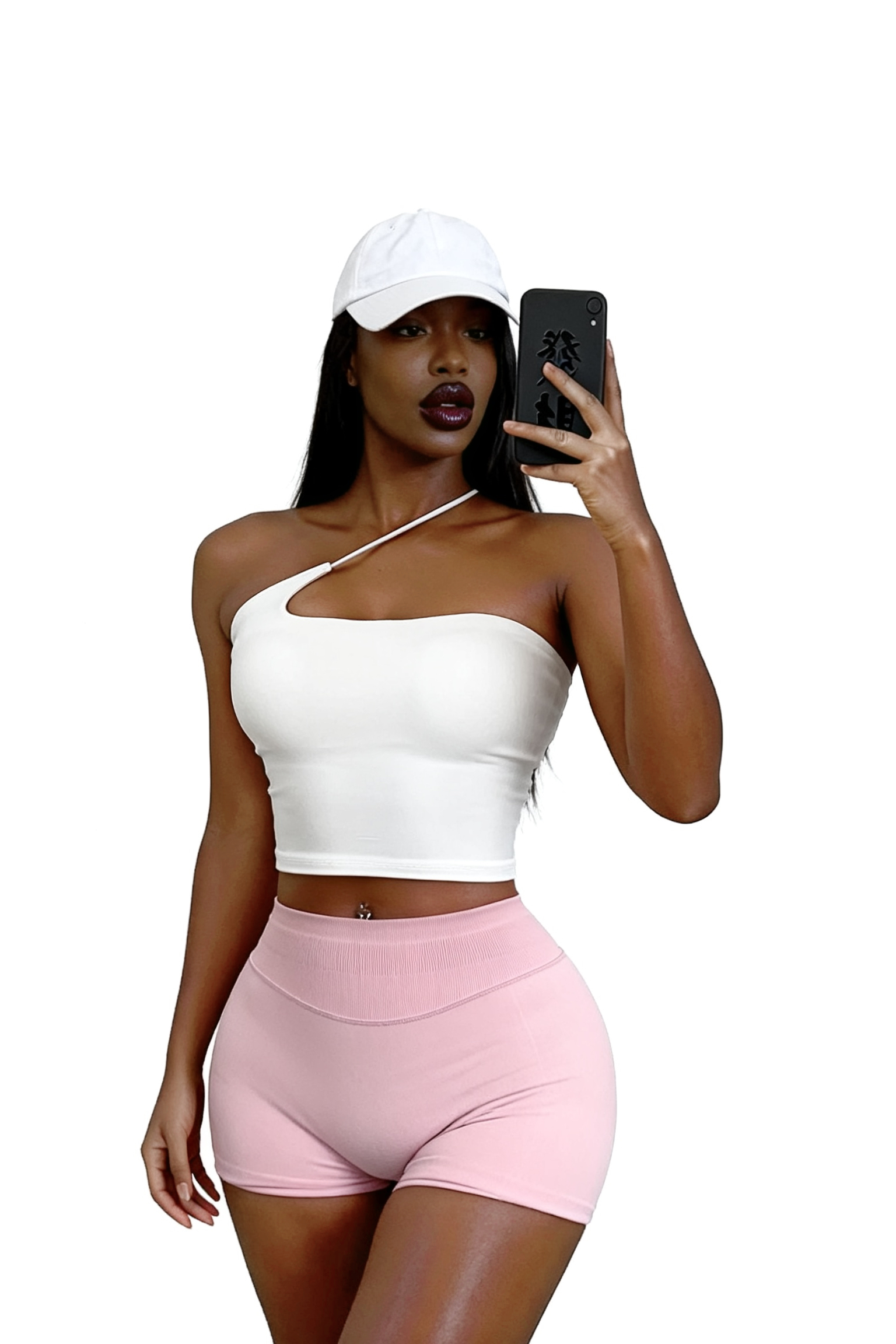 Women's One-Shoulder Padded Open Back Yoga TankTop