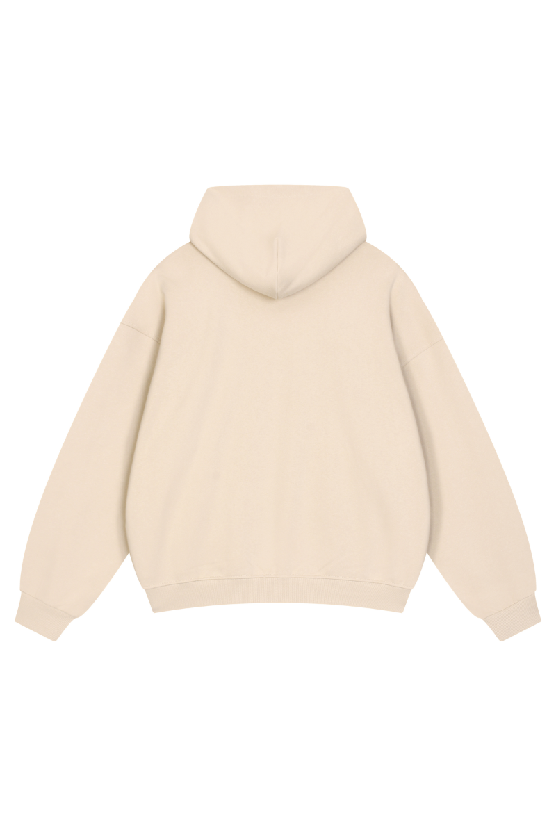 Unisex Fall Relaxed Drop Shoulder Full Zip Hooded Jacket