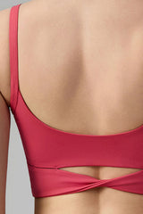Women's Yoga Sets:Twist-Back Bra And Mesh Panel Leggings