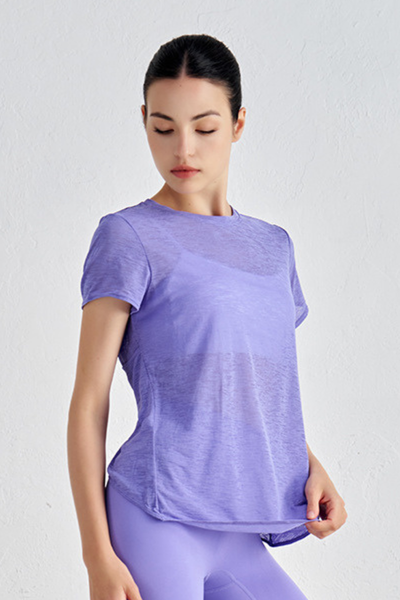 Women's Cut Out Lightweight Breathable Sports Yoga T-shirt