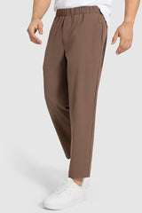 Men Summer Loose Lightweight Quick-Dry Breathable Straight Leg Cropped Casual Workout Sport Pants