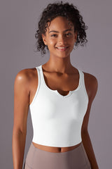 Women'S Seamless Ribbed V-Neck Sport Tank Top