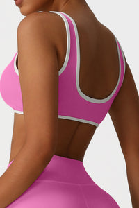 Women Color-Block Supportive High-Impact Naked-Feel Sports Bra