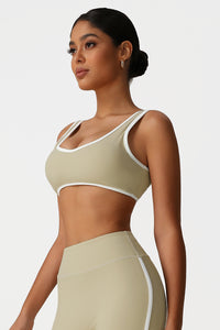Women Color-Block Supportive High-Impact Naked-Feel Sports Bra