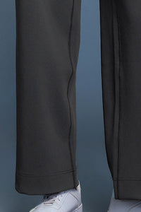 Women Loose Straight Leg Fleece-Lined Yoga Running Sweatpants