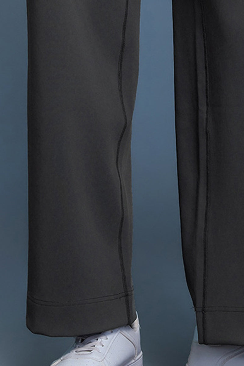Women Loose Straight Leg Fleece-Lined Yoga Running Sweatpants