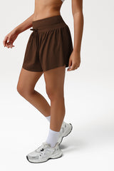 Women High-Waisted Loose Fit Quick-Dry Anti-Slip Yoga Shorts