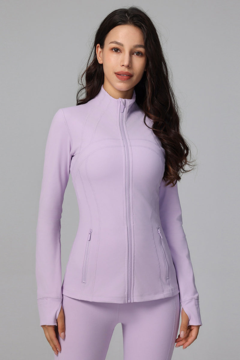 Women's Light Weight Slim Fit Sports Zipper Jacket