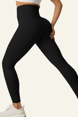 Women's High-waist Pleated Buttocks Lift Yoga Leggings