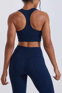 Women V-Neck Cross Back Quick-Dry Yoga Sports Bra