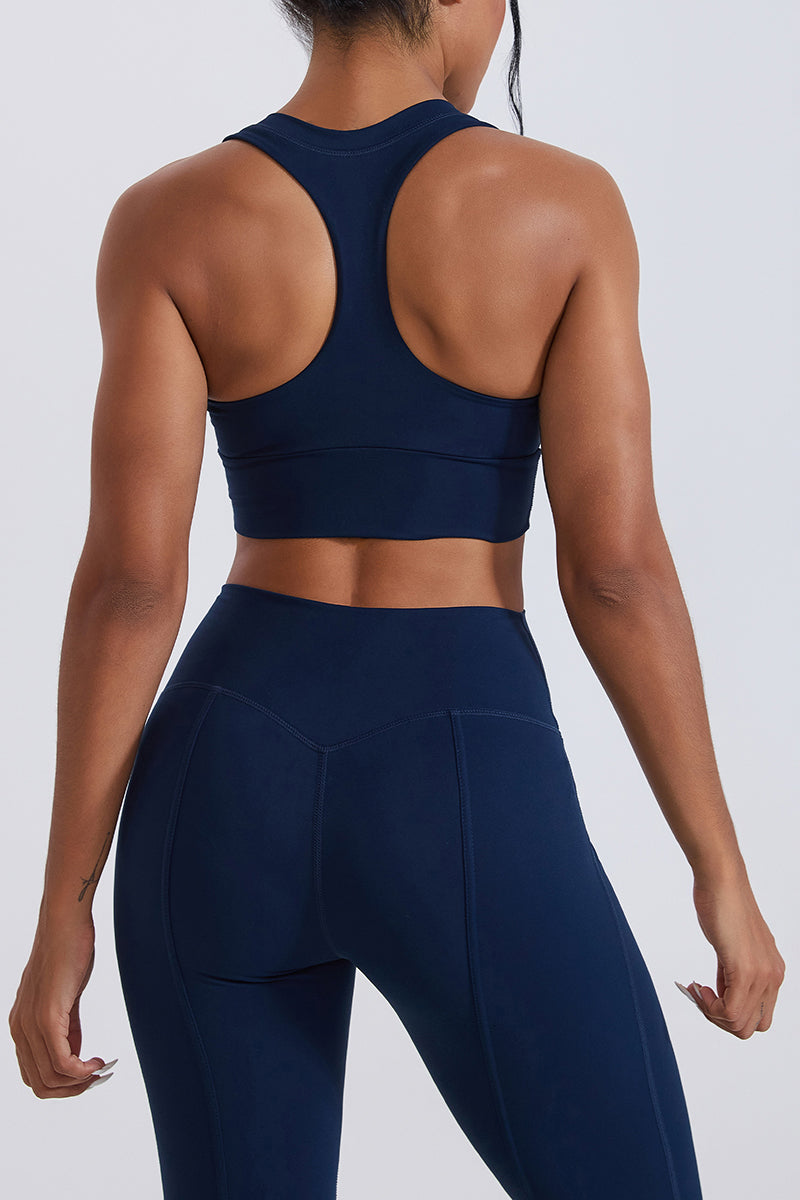 Women V-Neck Cross Back Quick-Dry Yoga Sports Bra
