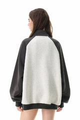 Couple Stand-Collar Zip-Up Casual Hoodie