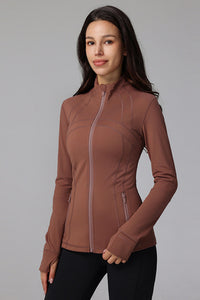 Women's Light Weight Slim Fit Sports Zipper Jacket