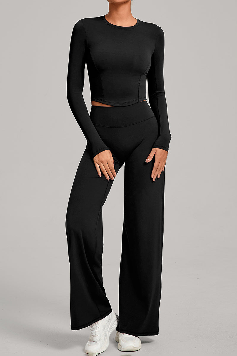 Women Naked Feel Flared Yoga Set