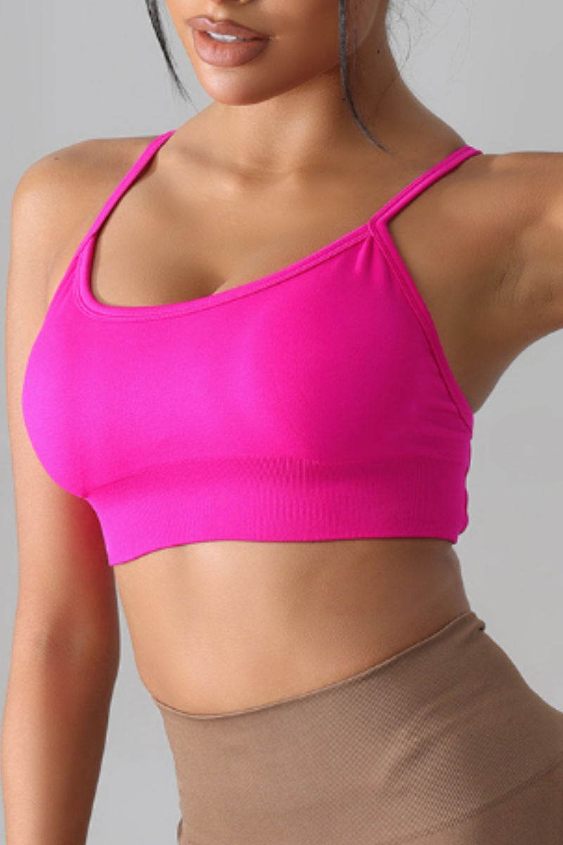 Women's U-neck Quick-drying Thin Straps Cross Back Sport Bra