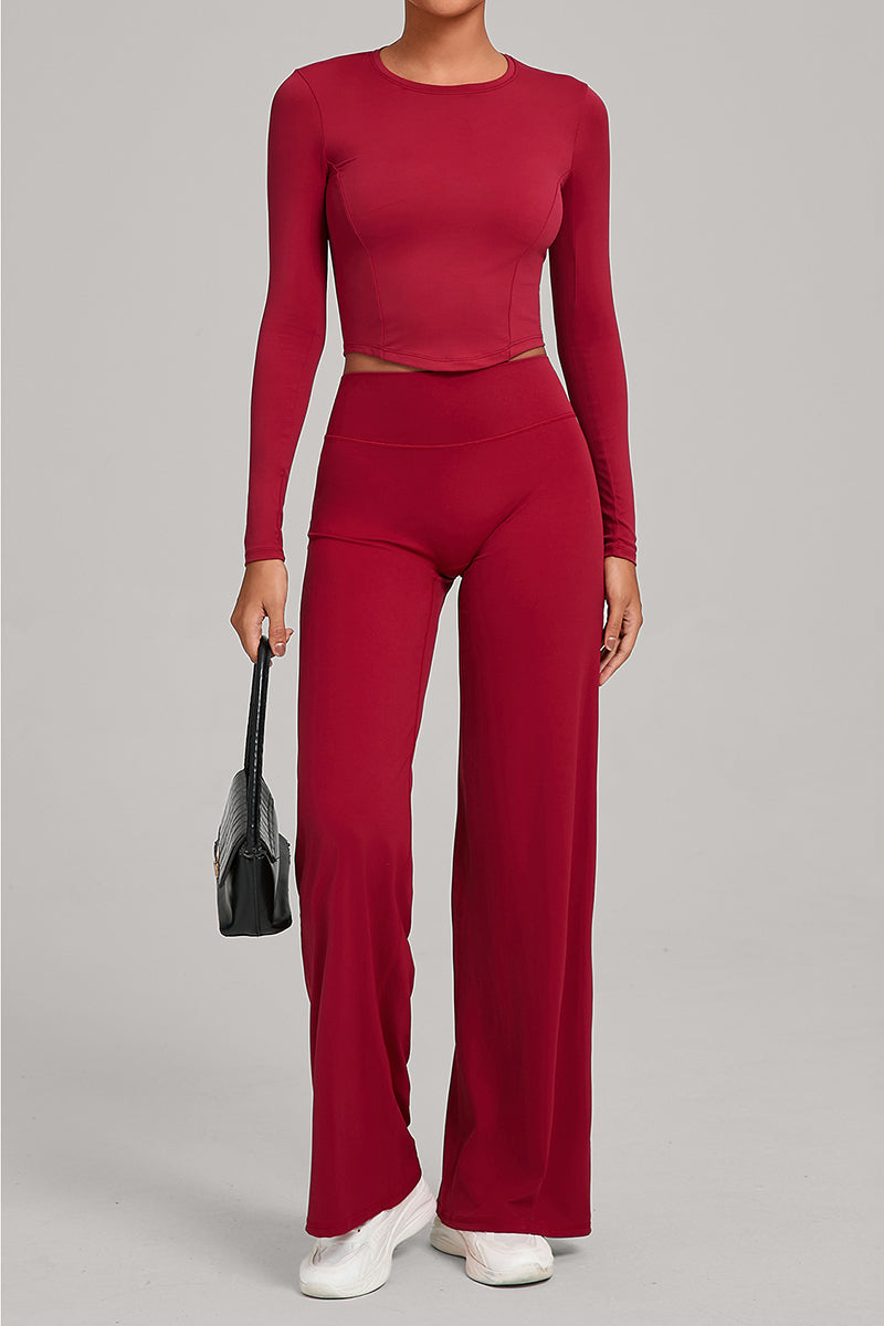 Women Naked Feel Flared Yoga Set